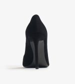 STABLE-HEELED WOMEN'S SHOES MADE OF GENUINE BLACK SUEDE - Image 6