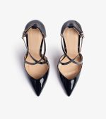 ТУФЛИ В ЧЕРНОЙ ЛАКИРОВАННОЙ КОЖЕ С ПЕРЕПЛЕТАЮЩИМИСЯ РЕМЕШКАМИ — изображение 3