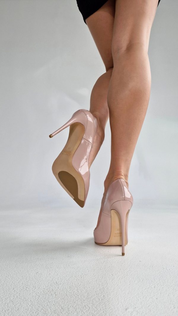 POWDER-COLORED GENUINE PATENT LEATHER SHOES - Image 4