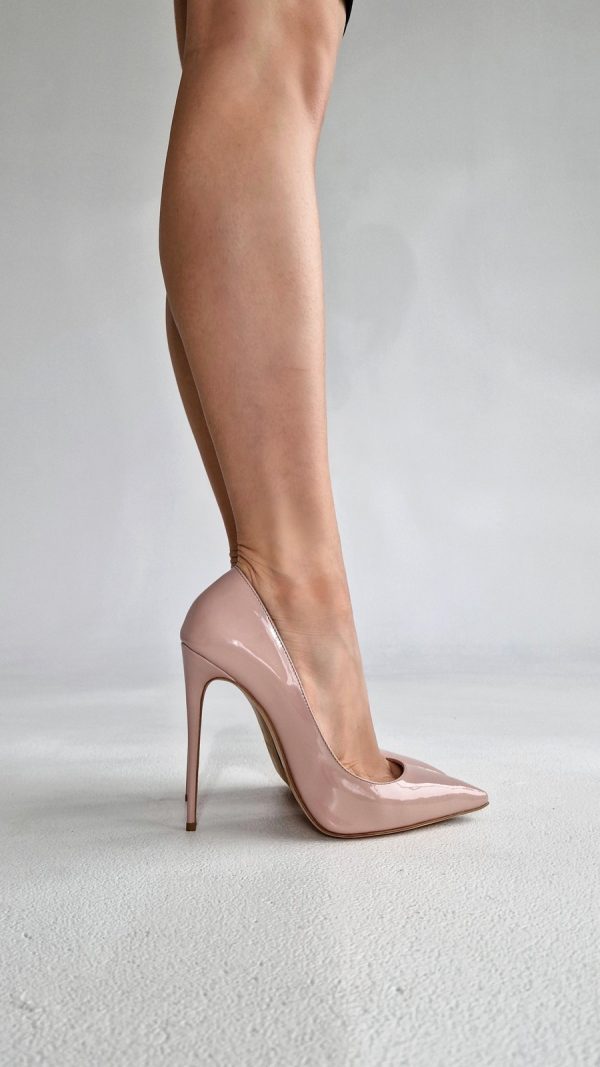 POWDER-COLORED GENUINE PATENT LEATHER SHOES - Image 2