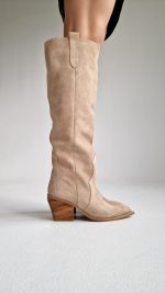 COSSACKS HIGH IN NATURAL SUEDE BEIGE COLOR - Image 3