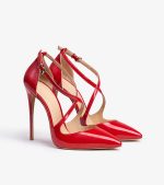 AYAKKABI QUEEN KIRMIZI PARLAK DERİ, KAYIŞLI - Görsel 2