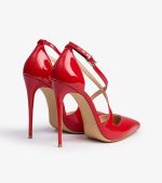 AYAKKABI QUEEN KIRMIZI PARLAK DERİ, KAYIŞLI - Görsel 4