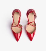 AYAKKABI QUEEN KIRMIZI PARLAK DERİ, KAYIŞLI - Görsel 3