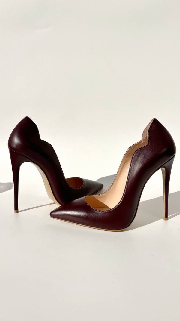 GENUINE WINE LEATHER SHOES WITH WAVE - Image 3