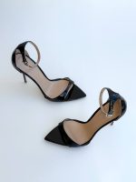 SANDALET JIMMY SİYAH VERNİK 10 CM - Görsel 4