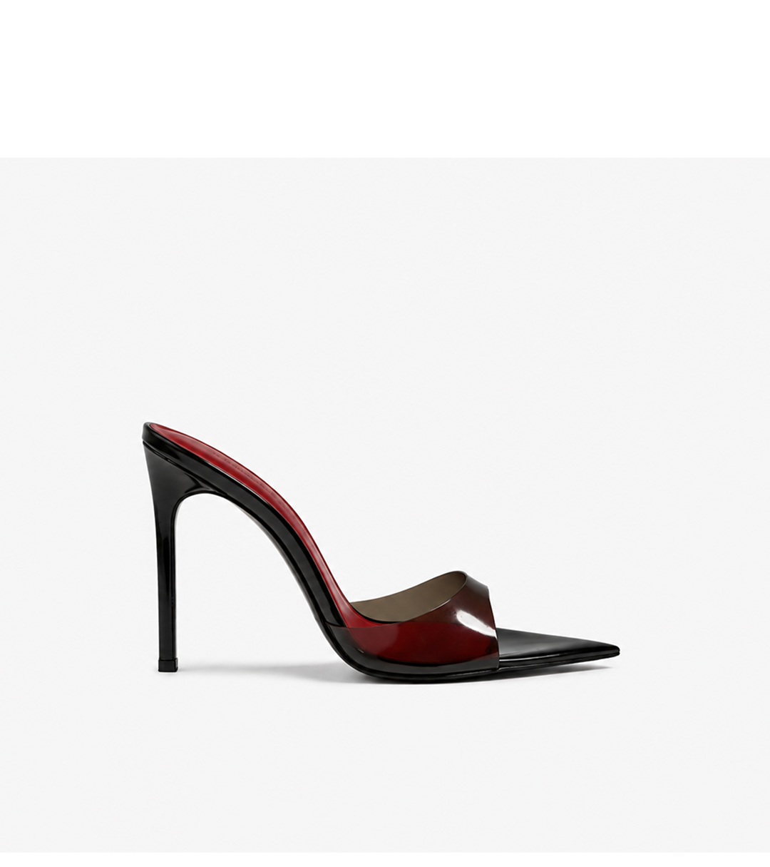 Rectangle 1 (6) MULES BELLA BLACK PATENT LEATHER RED INSOLE - Image 1