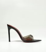 МЮЛИ BELLA ЧЕРНАЯ ЛАКОВАЯ КОЖА КРАСНАЯ СТЕЛЬКА