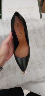 SHOES MADE OF GENUINE LEATHER IN BLACK WITH A METAL TOE - Image 2