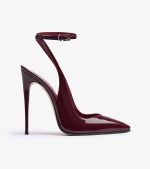 SLINGBACKS QUEEN BORDO PARLAK DERİ