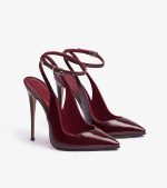 SLINGBACKS QUEEN BORDO PARLAK DERİ - Görsel 2