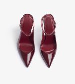 SLINGBACKS QUEEN BORDO PARLAK DERİ - Görsel 3