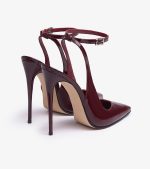SLINGBACKS QUEEN BORDO PARLAK DERİ - Görsel 4