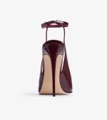 SLINGBACKS QUEEN BORDO PARLAK DERİ - Görsel 5