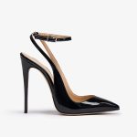 SLINGBACKS  QUEEN BLACK PATENT LEATHER
