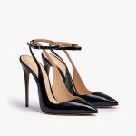 SLINGBACKS  QUEEN BLACK PATENT LEATHER - Image 2