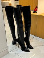 OVER-THE-KNEE BOOTS IN BLACK GENUINE LEATHER - Image 3