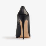 SHOES QUEEN BLACK LEATHER, RED INSOLE - Image 4