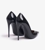 QUEEN SHOES BLACK PATENT LEATHER V-CUT - Image 4