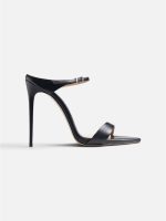 MULES MONICA BLACK LEATHER