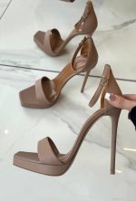 SANDALET LITIСIA BEJ DERİ - Görsel 2