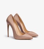 SHOES QUEEN BEIGE LEATHER - Image 2