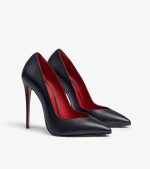 SHOES QUEEN BLACK LEATHER RED INSOLE - Image 2