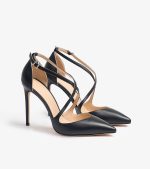 SHOES DONNA BLACK LEATHER STRAPS - Image 2