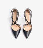 SHOES DONNA BLACK LEATHER STRAPS - Image 3