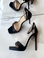 SANDALET LITIСIA SİYAH DERİ