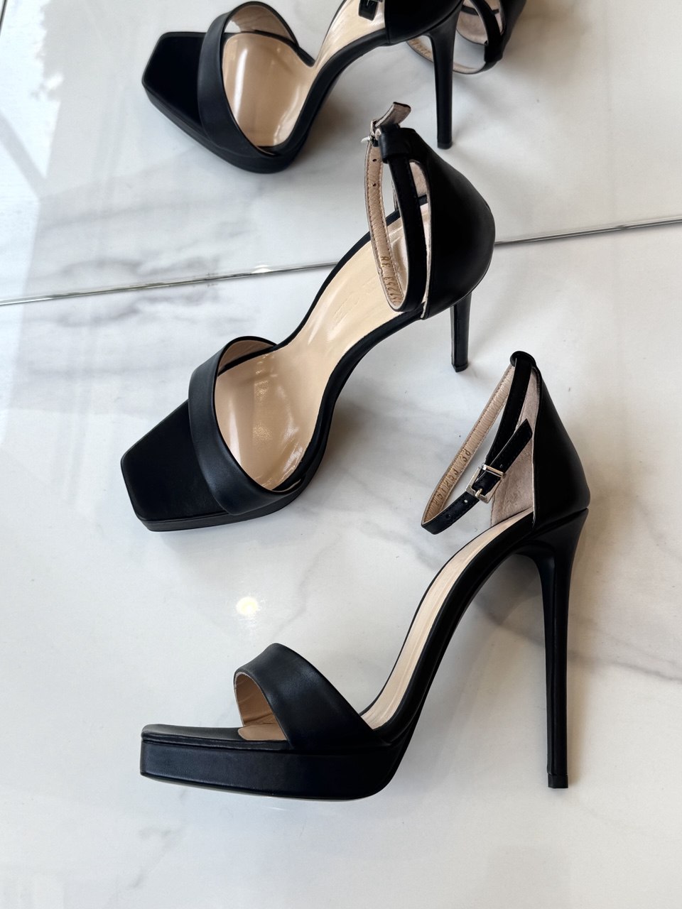 def70559-cc92-46f9-9574-3ab42dc0131e SANDALET LITIСIA SİYAH DERİ - Görsel 1