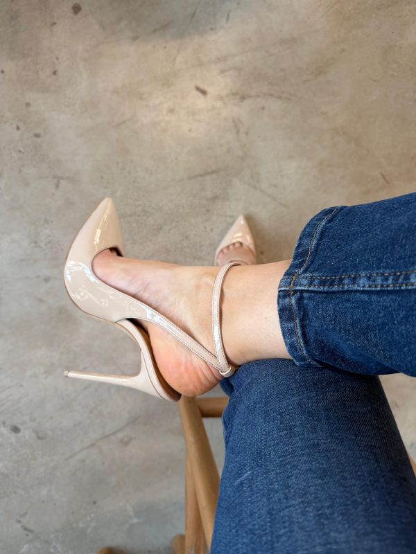 SLINGBACKS QUEEN BEJ VERNİK