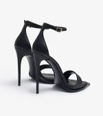 SANDALS ADELE BLACK LEATHER - Image 4