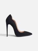 SHOES QUEEN BLACK SUEDE WAVE